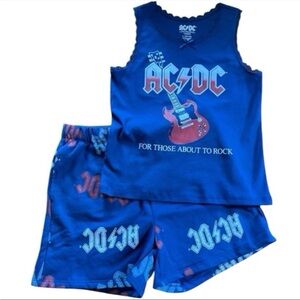 Girls 10/12 AC/DC Short Set